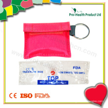 Máscara de bolsillo desechable de emergencia médica de emergencia CPR con un bolso (pH048)